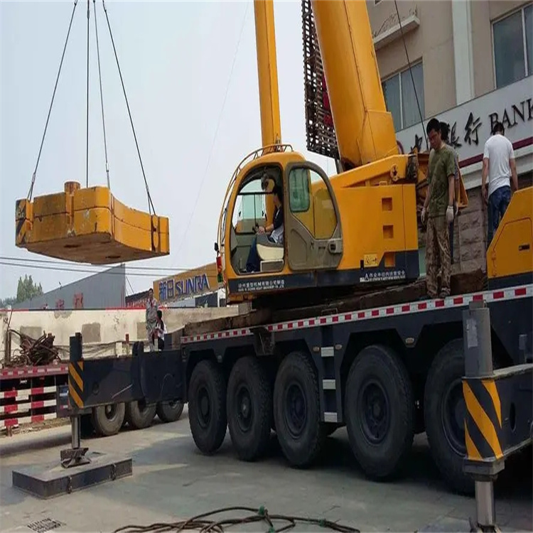 涡阳县当地吊车出租|机器吊装|75吨|工厂搬迁服务